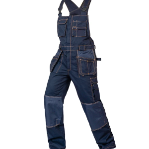 salopette de travail en jean bleu pour homme