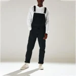 salopette en jean noir pour homme