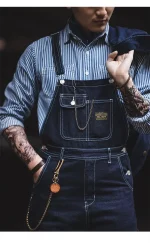 vêtement masculin en denim bleu foncé
