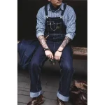 salopette à bretelles pour homme en jean