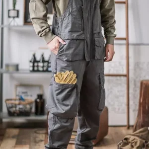 salopette de travail en gris pour homme