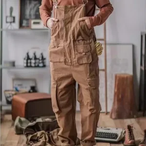 salopette de travail marron pour homme