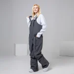 ensemble de ski gris unisexe salopette femme et homme