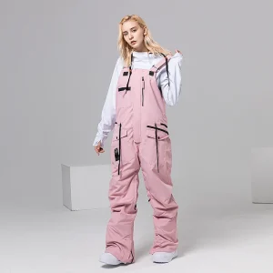 salopette de ski et snowboard rose unisexe