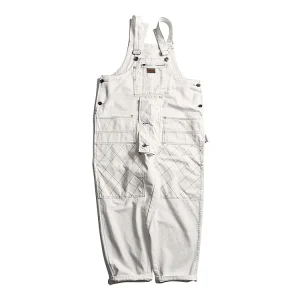 Salopette vintage baggy unisexe blanche