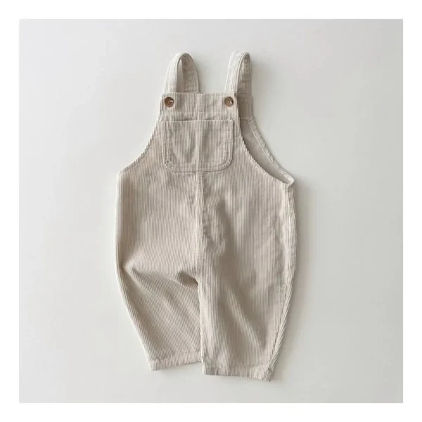 salopette pour enfant et bébé blanc crème unisex en coton