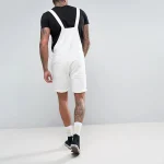salopette en jean blanc pour homme