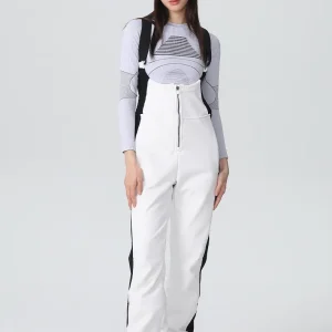 salopette blanche de ski et snowboard pour femme