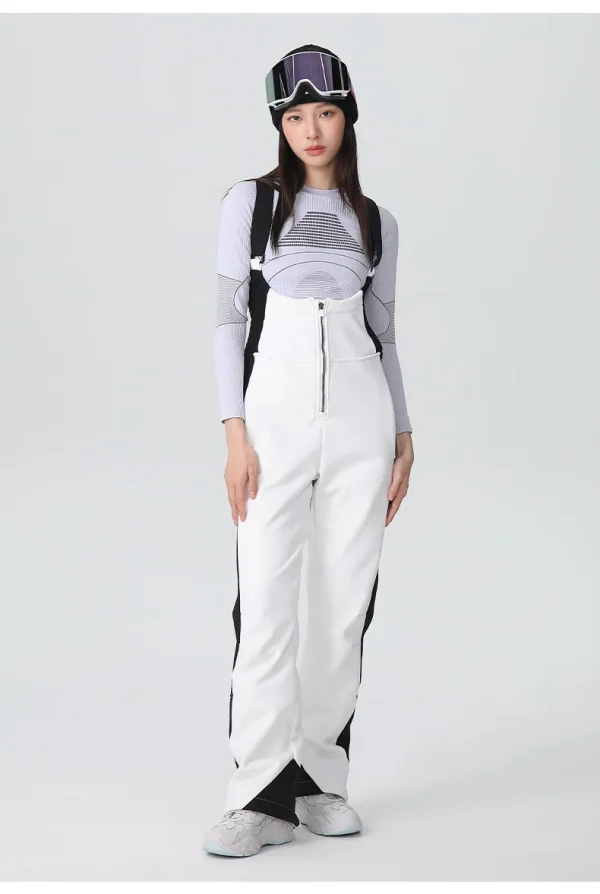 salopette blanche de ski et snowboard pour femme