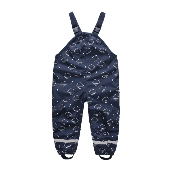 salopette pluie enfant imperméable bleu unisex