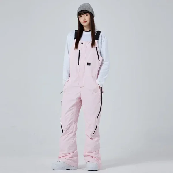 salopette rose de ski et snowboard pour femme imperméable