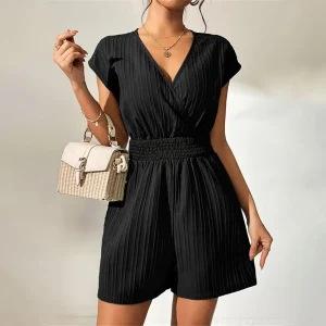 salopette combinaison short noir large
