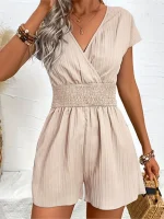 salopette large fluide beige rosé