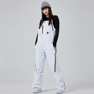 salopette blanche de ski et snowboard pour femme imperméable