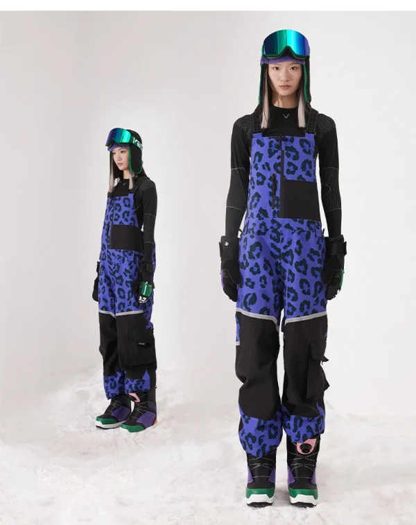 salopette leopard de ski et snowboard femme