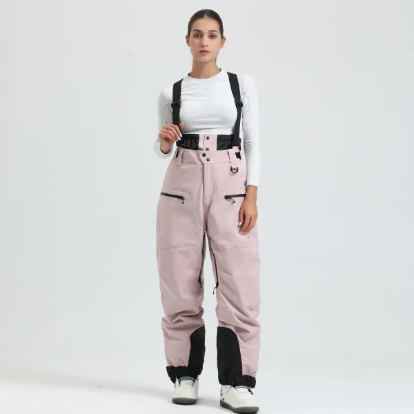 salopette pantalon rose claire snowboard