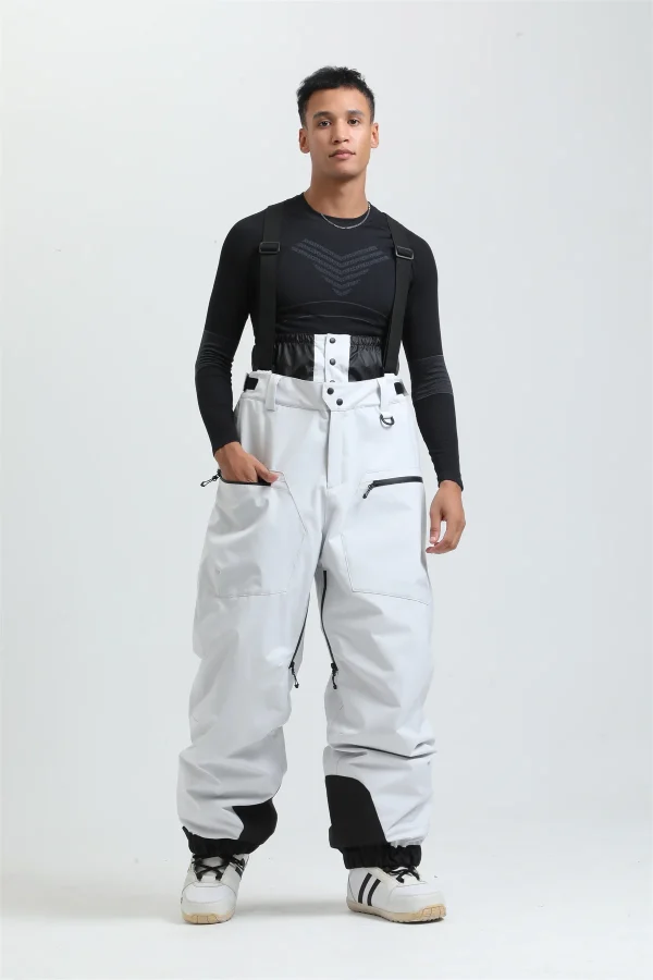 salopette pantalon ski blanc